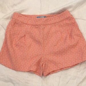 Buttons Geometric Design Side Zip Shorts Size Small
